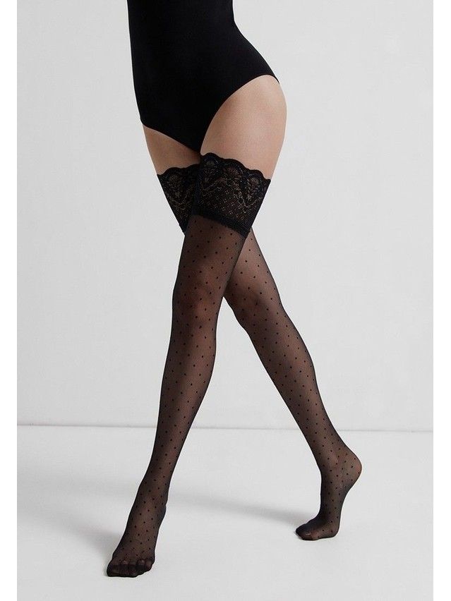Women's stockings CONTE ELEGANT HAPPY, s.1/2, nero - 3