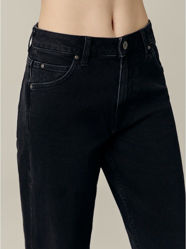 Denim trousers CONTE ELEGANT CON-717, s.170-102, black - 7