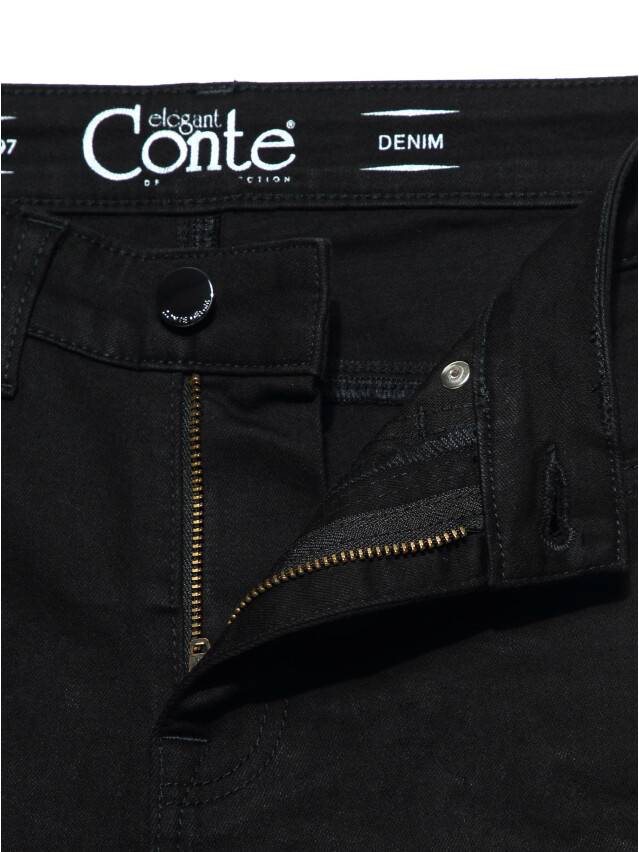 Denim trousers CONTE ELEGANT CON-149, s.164-94, deep black - 7