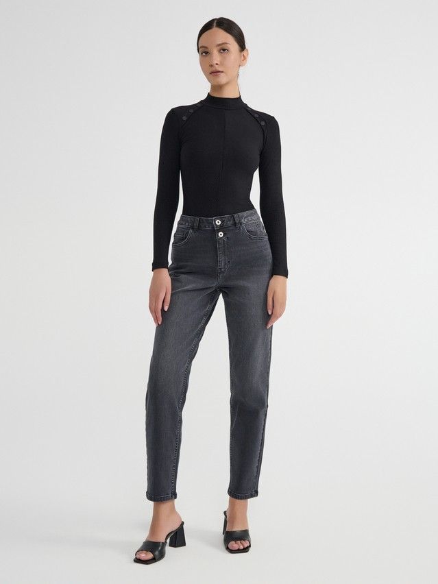 Denim trousers CONTE ELEGANT CON-664, s.170-102, black - 1