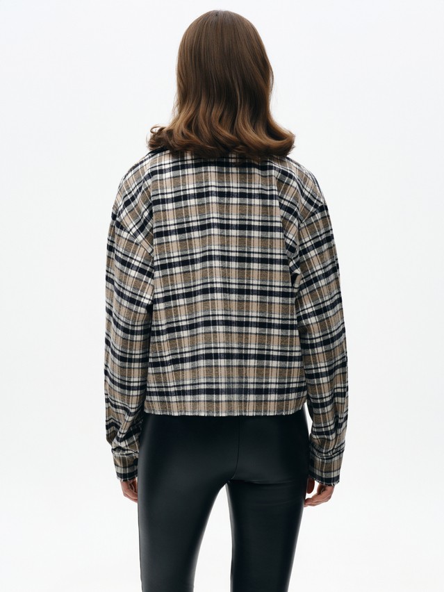 Women's shirt CONTE LRU 3504, s.170-88-94, black-beige check - 3