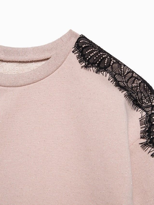 Sweatshirt for girls DD 1074, s.128,134-68, shiny rose - 6