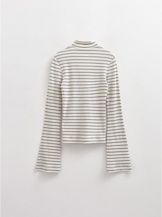 Women's polo neck shirt CONTE ELEGANT LD 2798, s.170-92, grey-milk - 6