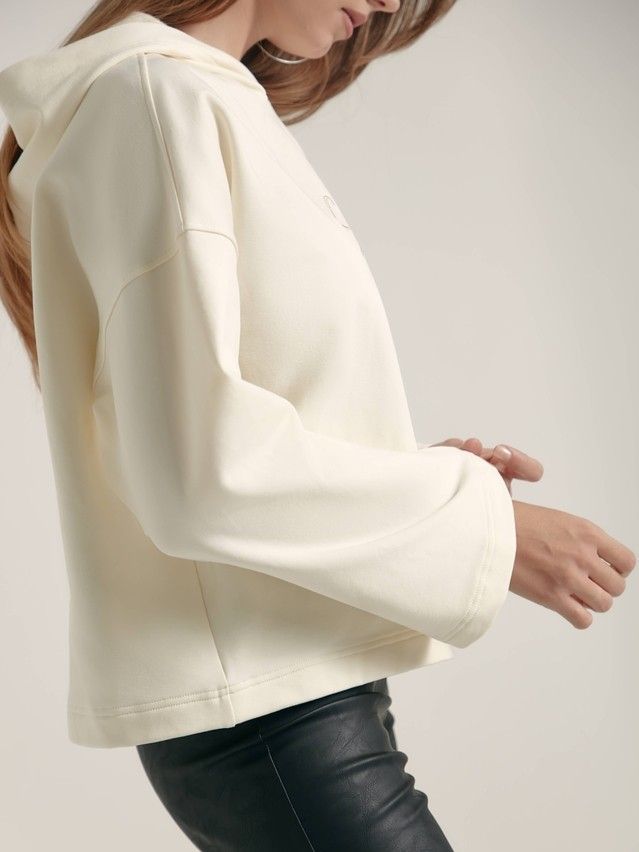 Women's polo neck shirt CONTE ELEGANT LD 1364, s.170-88, off-white - 4