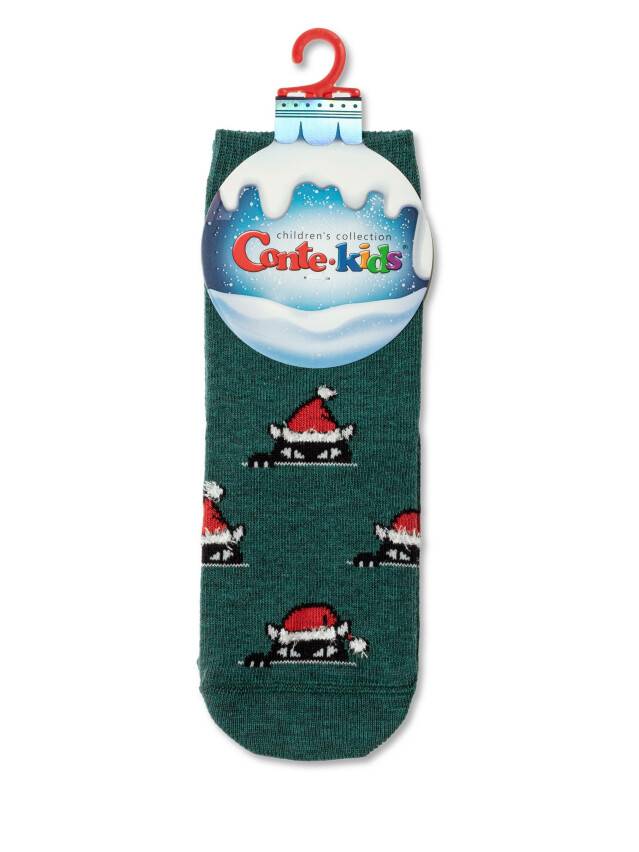 Children's socks CONTE-KIDS NEW YEAR, s.24-29, 524 dark turquoise - 2
