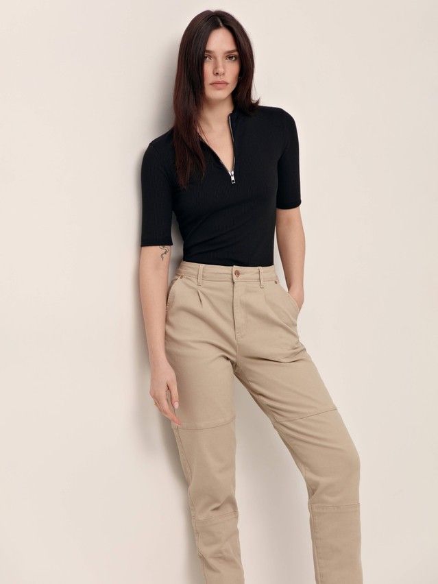 Women's polo neck shirt CONTE ELEGANT LD 1622, s.170-92, black - 1