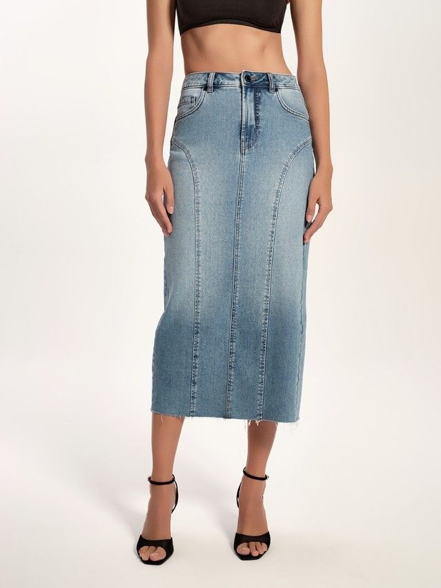 Denim skirt CONTE ELEGANT CON-804, s.170-90, light blue - 4