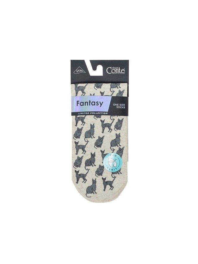 Women's socks CONTE ELEGANT FANTASY, s.23-25, 960 beige - 4