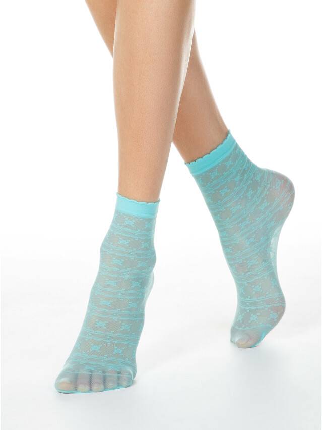 Women's socks FANTASY 19С-112SP, s.36-39, turquoise - 1