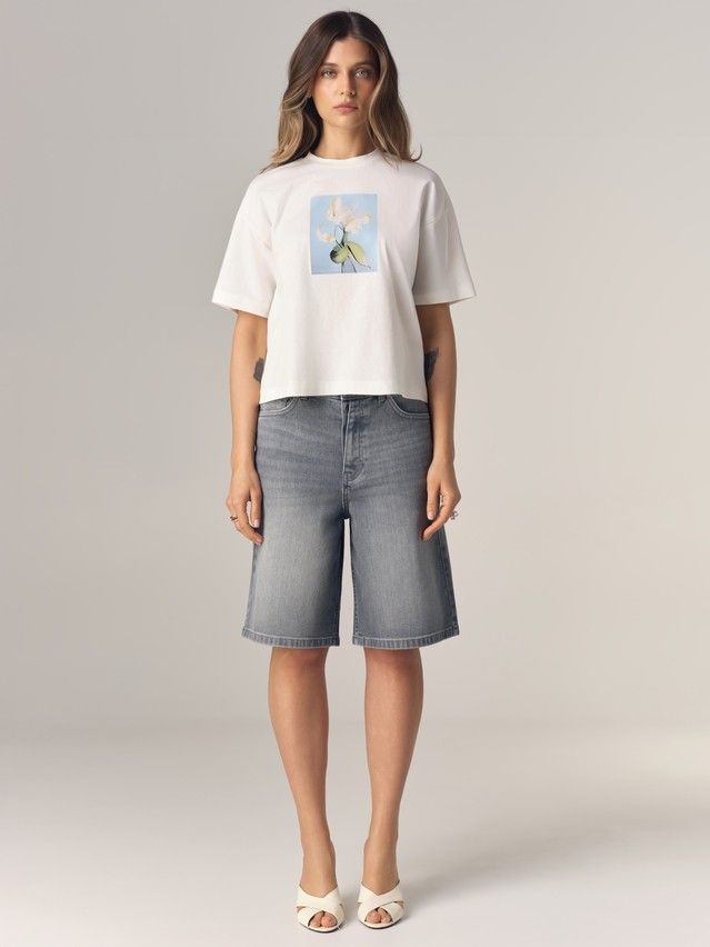 Women's polo neck shirt CONTE LD 3469, s.170-84, milk-tulip - 2