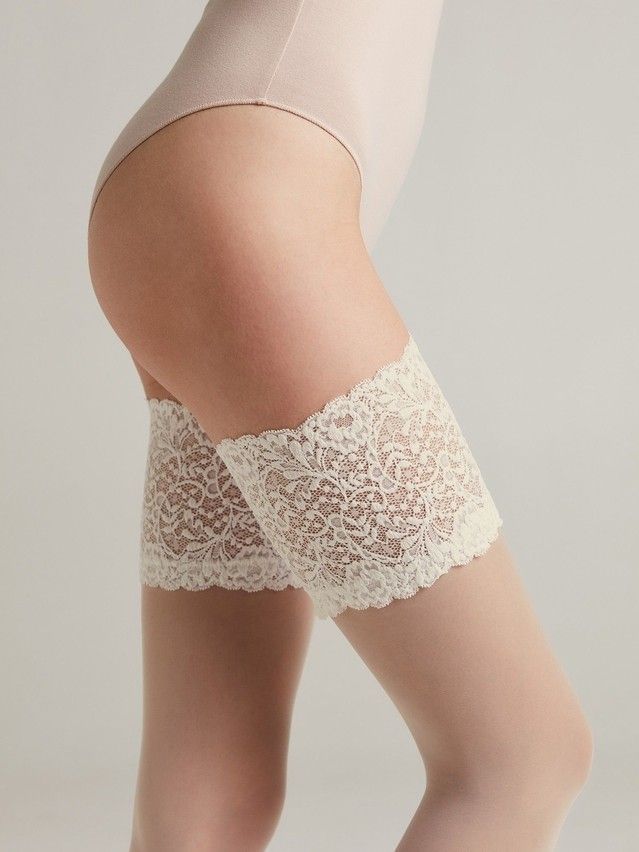 Women's stockings CONTE ELEGANT AMORE, s.23-25 (1/2),panna - 3