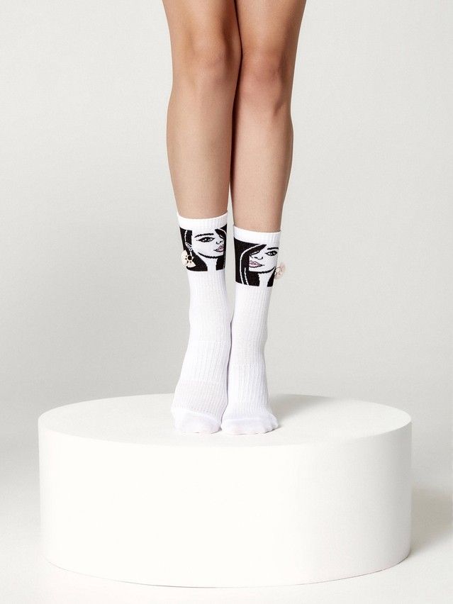 Women's socks CONTE ELEGANT FANTASY, s.23-25, 248 white - 1
