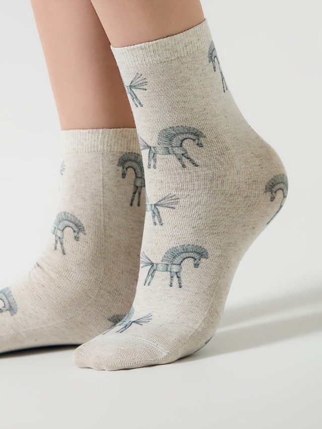 Women's socks CONTE ELEGANT FANTASY, s.23-25, 1100 beige - 2