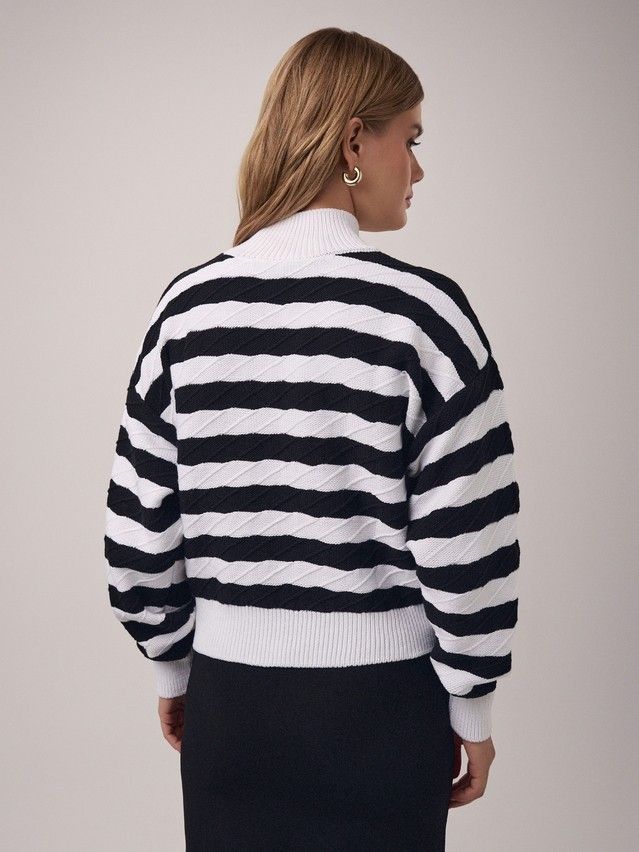 Women's pullover CONTE ELEGANT LDK2399, s.170-84, white-black - 2