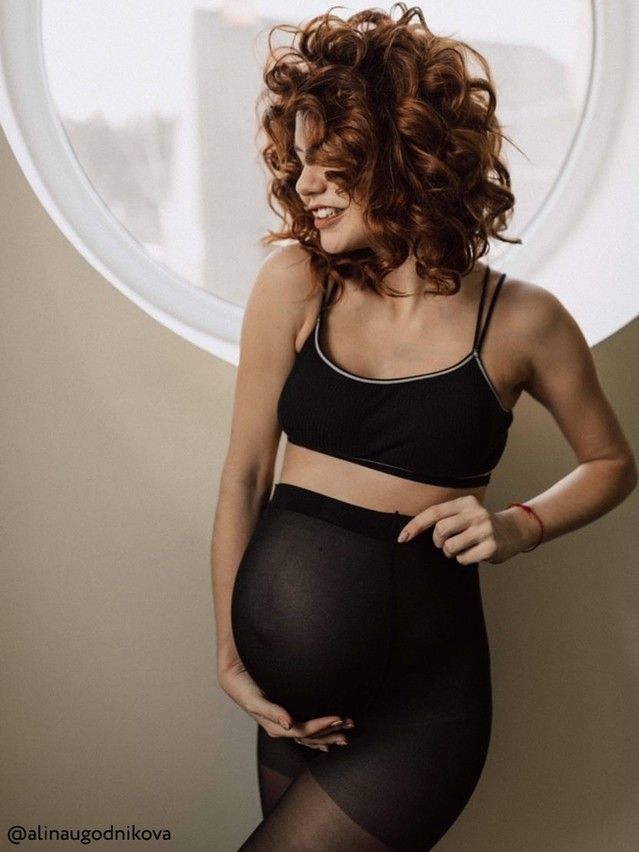 Women's tights MATERNITY 40, size 2, nero - 4