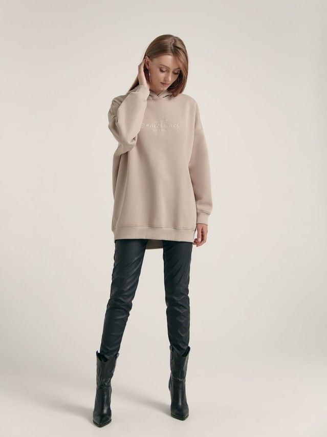 Women's polo neck shirt CONTE ELEGANT LD 1487, s.170-88, light cappuccino - 1