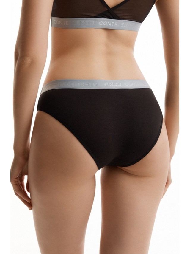 Women's panties CONTE DOUBLE LINES LB 3550, s.90, black-blue - 2