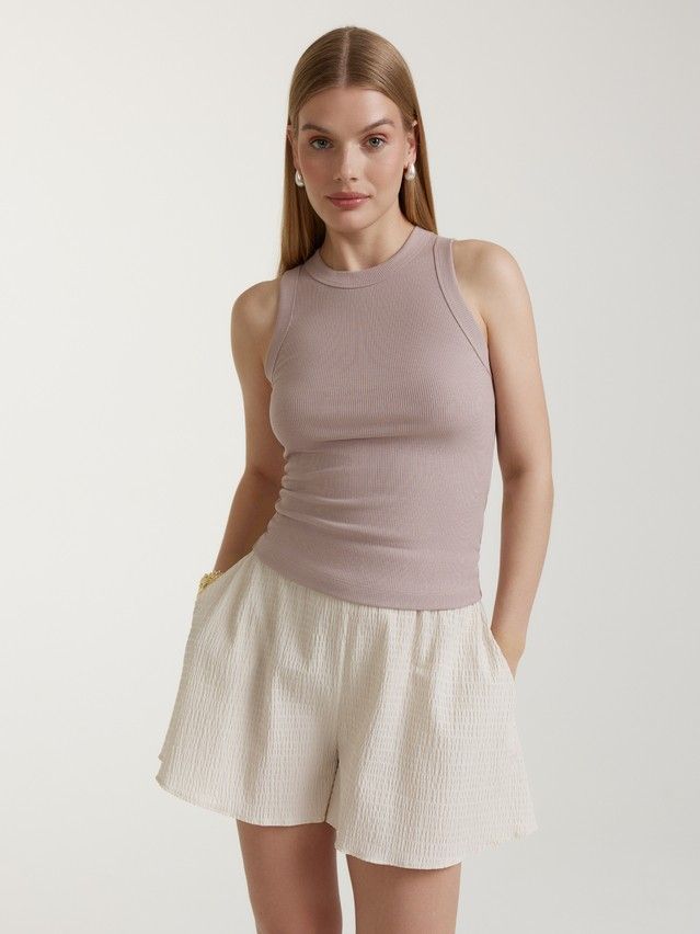 Women's polo neck shirt CONTE ELEGANT LD 3290, s.170-84, light cappuccino - 2