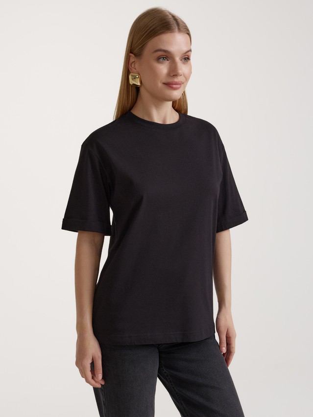 Women's polo neck shirt CONTE ELEGANT LD 3207, s.170-84, black - 1