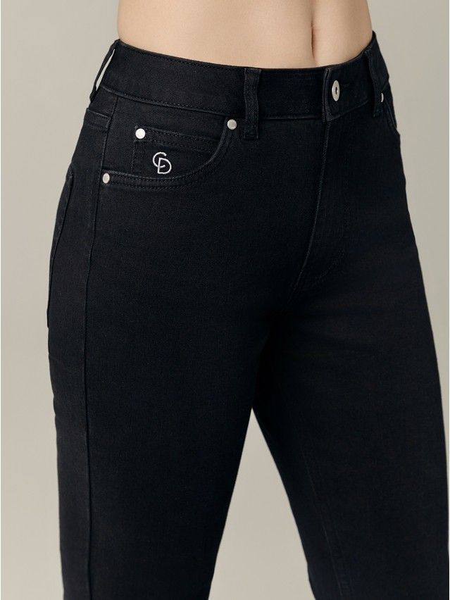 Denim trousers CONTE ELEGANT CON-670, s.170-102, black - 7