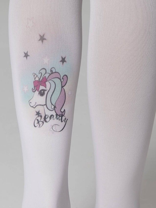 Fancy children's tights CONTE ELEGANT BEAUTY, s.104-110, bianco - 5