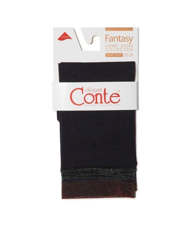 Women's socks CONTE ELEGANT FANTASY, s.23-25, silver-nero - 5