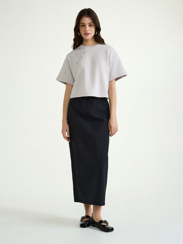 Women's polo neck shirt CONTE ELEGANT LD 3053, s.170-92, grey sand - 2