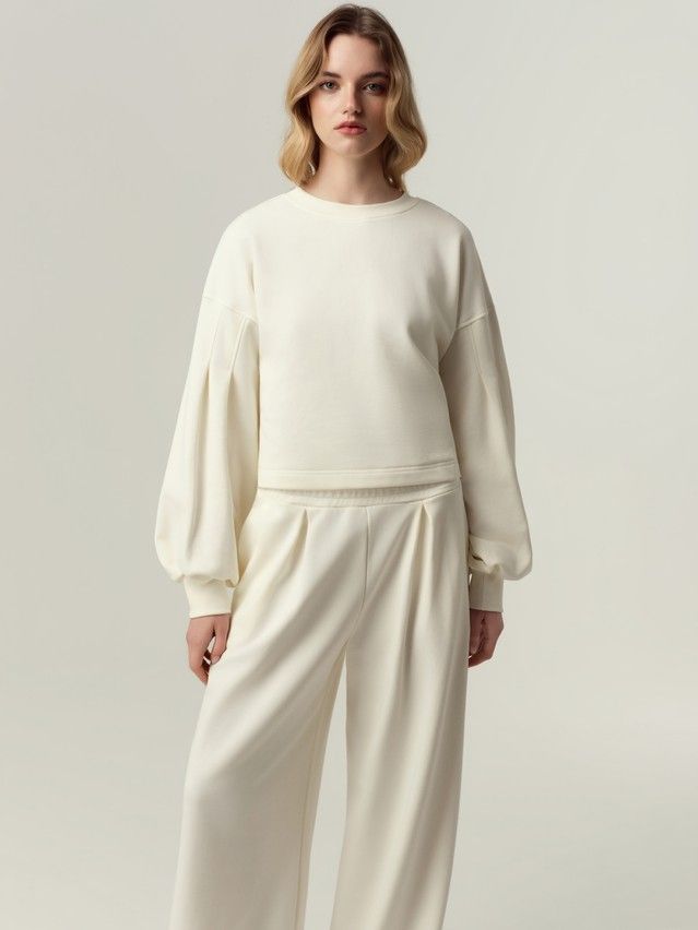 Women's polo neck shirt CONTE LD 3373, s.170-88, ecru - 4