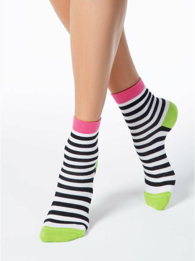 Women's socks CONTE ELEGANT CLASSIC, s.23, 087 white-black - 1