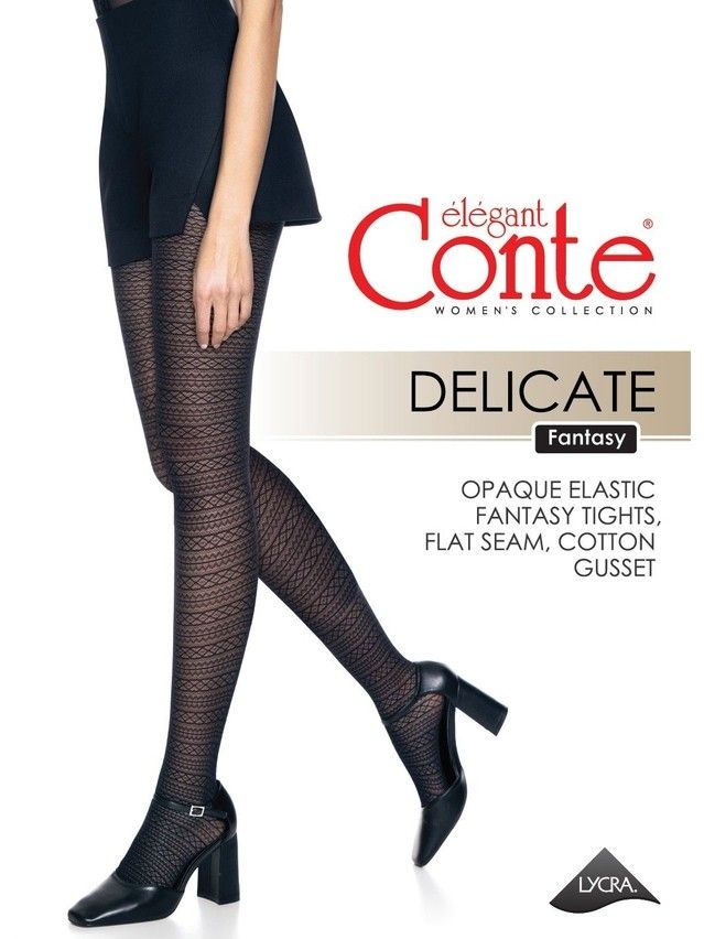 Women's tights CONTE ELEGANT DELICATE, s.2, nero - 5