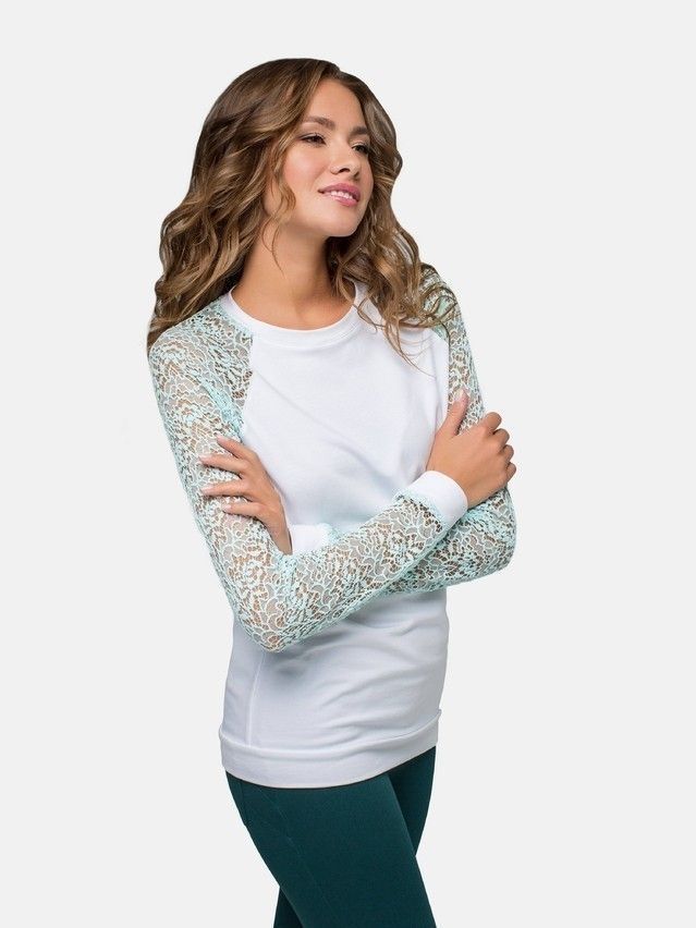 Women's polo neck shirt CONTE ELEGANT LD 640, s.158,164-84, mentol - 1