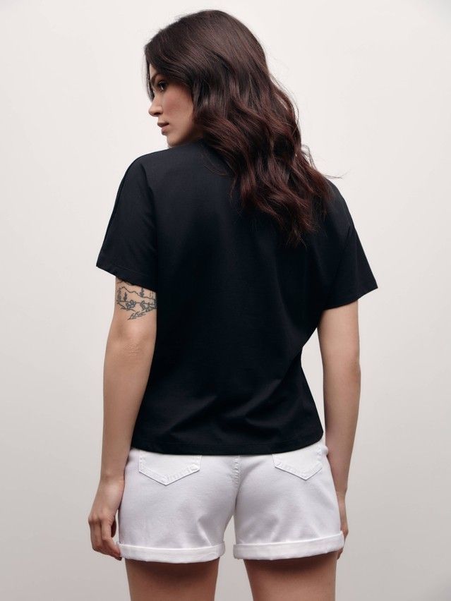 Women's polo neck shirt CONTE ELEGANT LD 1675, s.170-100, black - 4