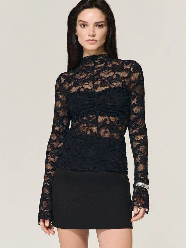 Women's polo neck shirt CONTE LD 3491, s.170-88, black - 1