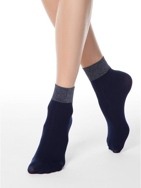 Socks with a wide elastic band FANTASY with lurex