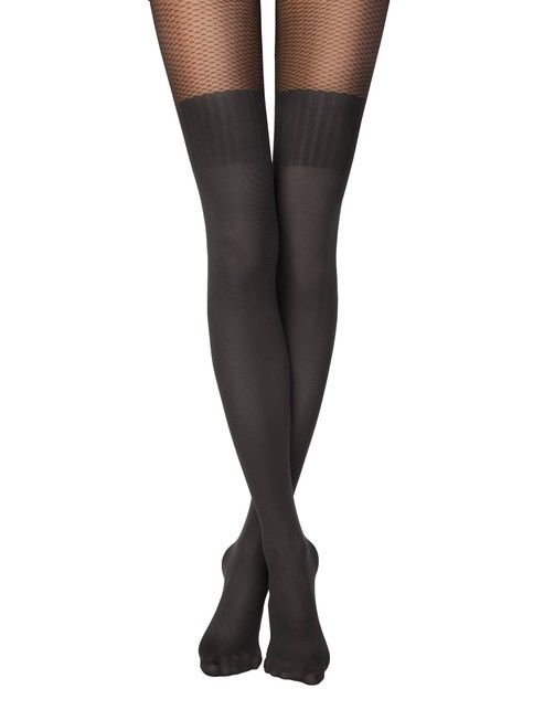 Tights with imitation knee-highs JACLIN Lycra®