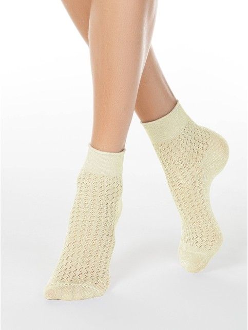 Fishnet socks AJOUR from viscose with lurex