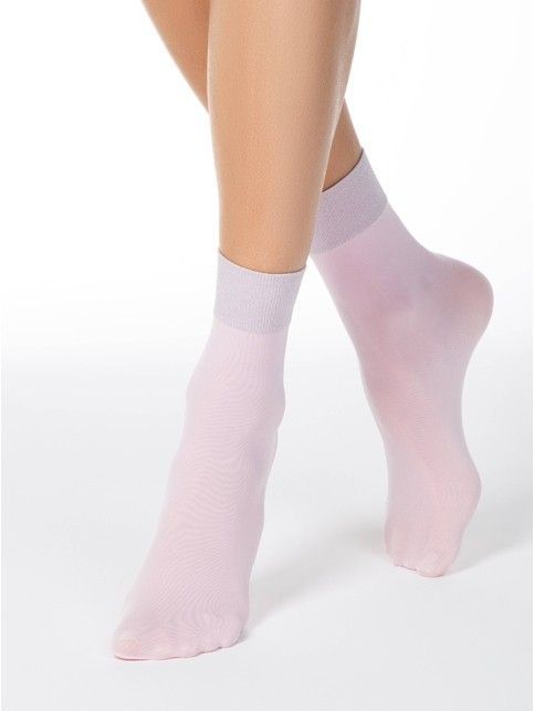 Socks with a wide elastic band FANTASY with lurex