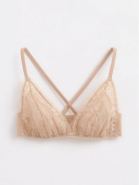 ROMANTIC STORY LBE 1263 Lace and Mesh Triangle Bustier