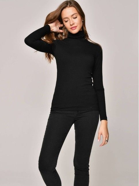 Basic viscose ribbed turtleneck LD 1144
