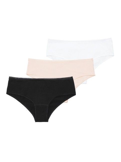 Women cotton panties with a low waistline LHP 2003 (3 products in a box)