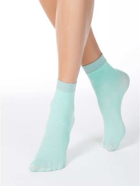 Socks with imitation seam at the back FANTASY with lurex