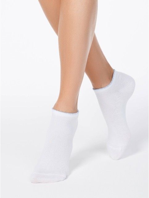 Short cotton socks ACTIVE with picot