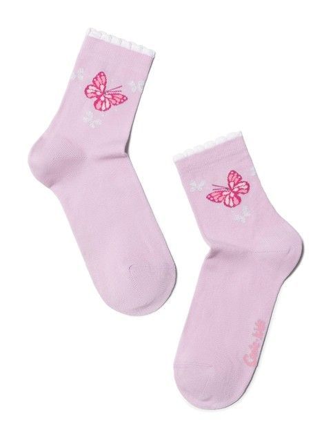 TIP-TOP cotton socks with rhinestones and lurex