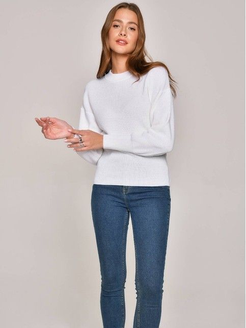 Loose yarn jumper with Merino wool LDK 112