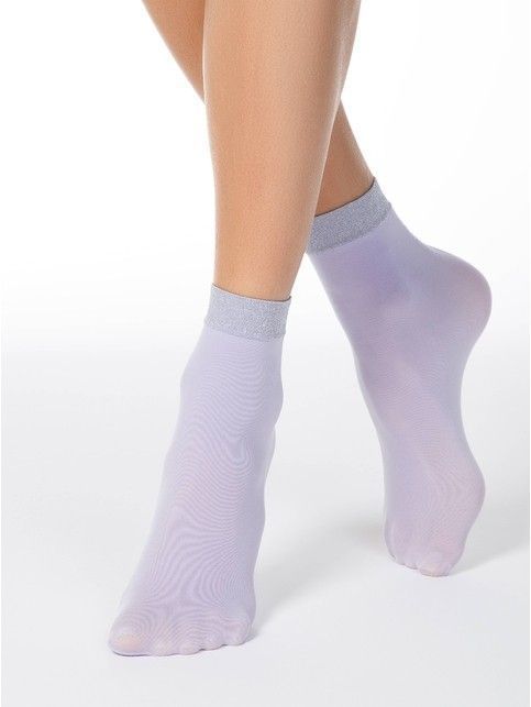 Socks with imitation seam at the back FANTASY with lurex