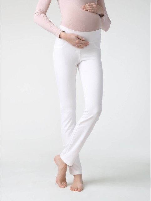 Maternity pants with a wide support belt HAPPY BELLY