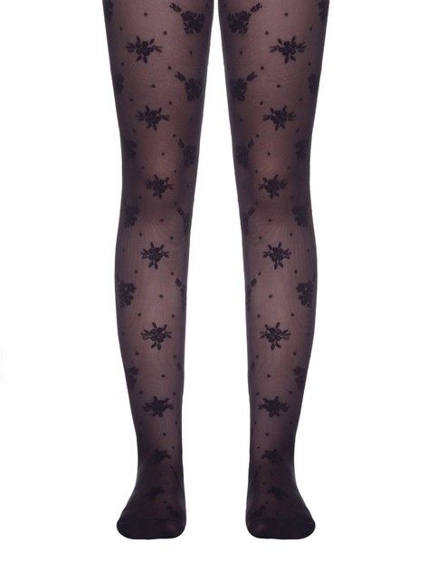 Tights with floral patterns LUCIA