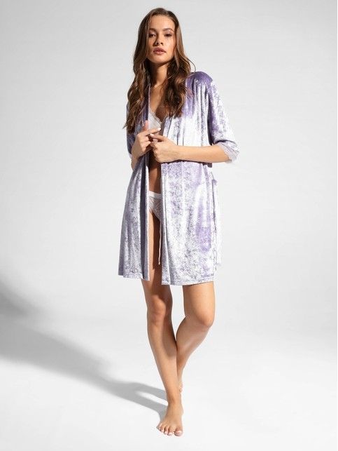 Velour bathrobe for home VELVET LOUNGEWEAR LHW 1006