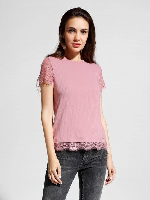 Premium quality textured viscose top with lace LD 1033