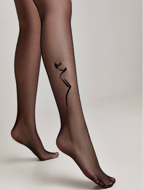Tights with tattoo pattern FEMME
